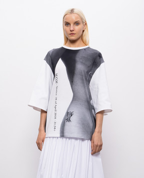 Calcaterra White T-shirt with print B123621