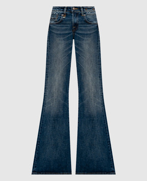 R13 Blue flared jeans with a distressed effect R13WD142D275A