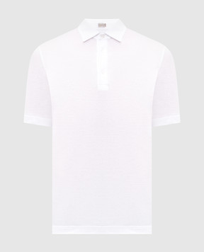 CAPOBIANCO White polo shirt with logo patch 20M601TM00