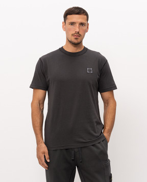 Stone Island Grey T-shirt with logo patch L2S152100026S0057