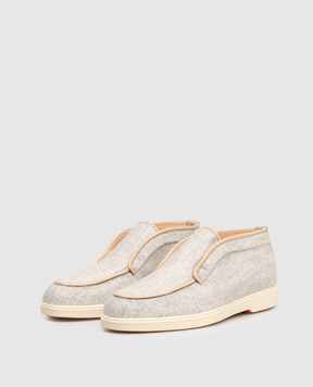 Santoni Gray desserts with logo WUYA71813TISNYGE