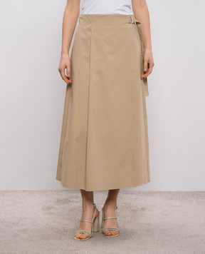 Peserico Beige midi skirt A0511003184