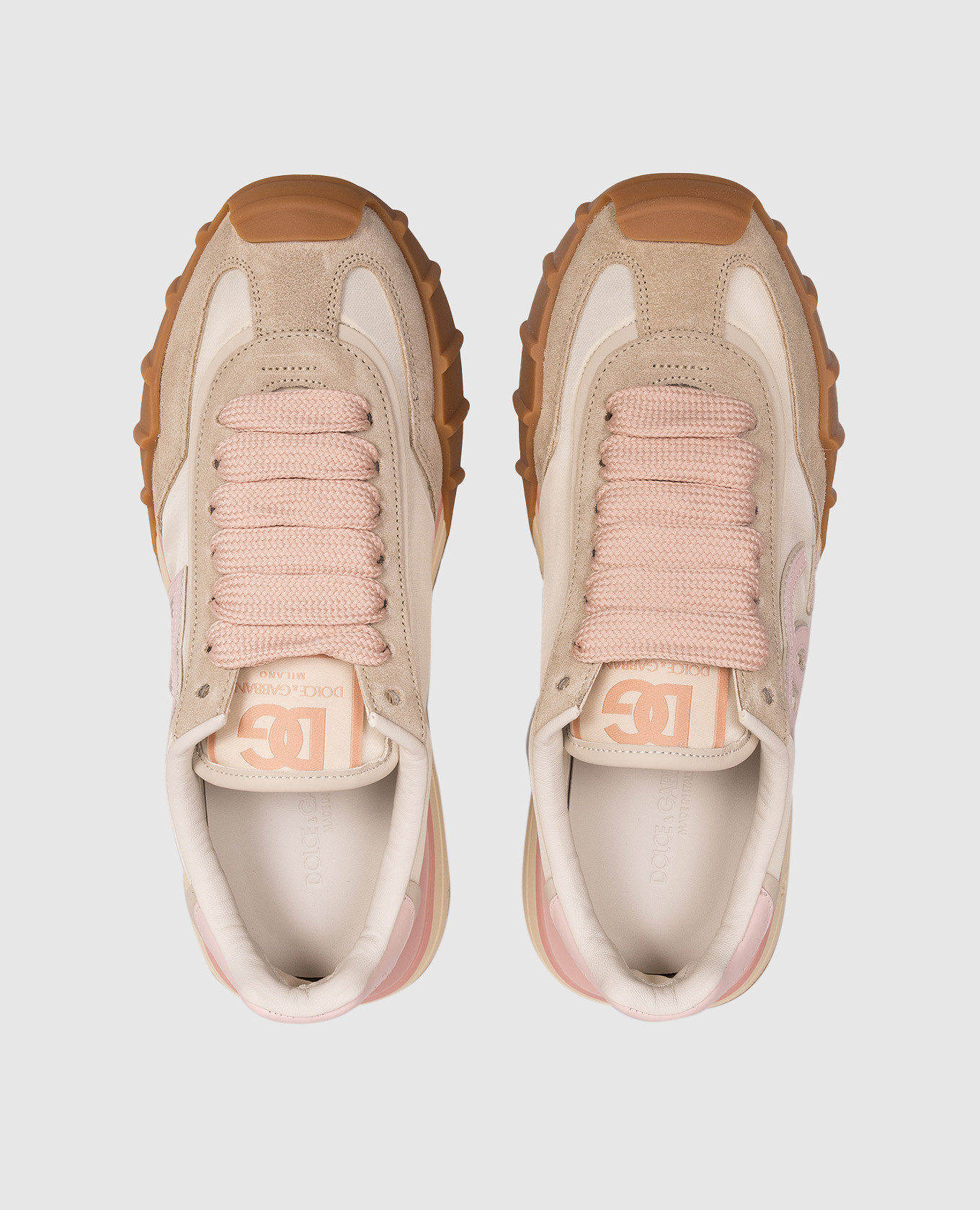 Beige DG Athletic combination sneakers Dolce&Gabbana 4