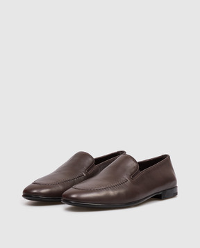Stefano Ricci Brown leather loafers UC38G2361NPS