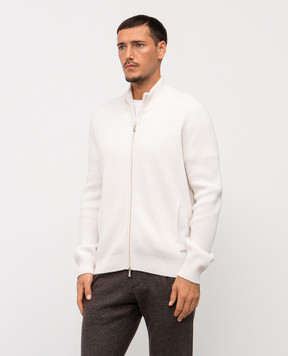Enrico Mandelli White cashmere cardigan 2K069A5267
