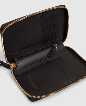 Gianni Chiarini Black glossy leather wallet with logo print PF6008EEL