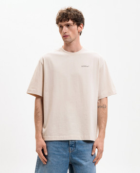 Off-White Beige Half Arrow T-shirt 44MAA120S26J008