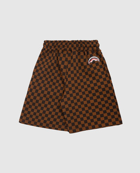 Sprayground Makes The World Go Round Kids' Brown Shorts SPY1439E