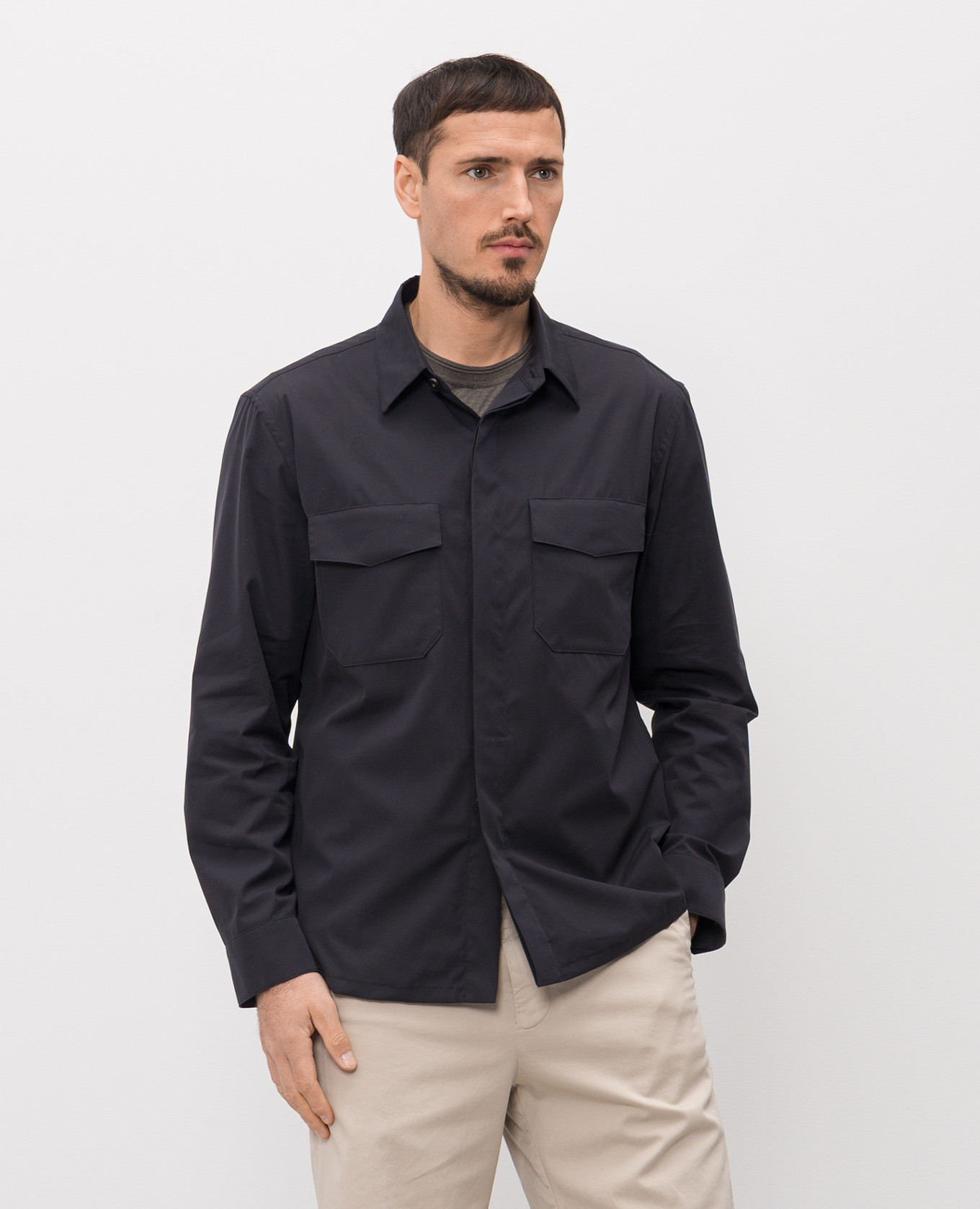 Black shirt with pockets Canali 3