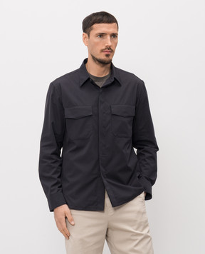 Canali Black shirt with pockets AV0597131021