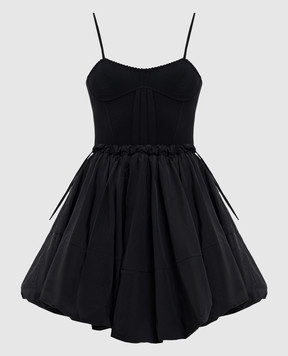 The Attico Black bustier dress 260WCA00460PLL011AA