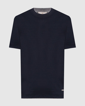 Enrico Mandelli Blue layered T-shirt 3K050A5684