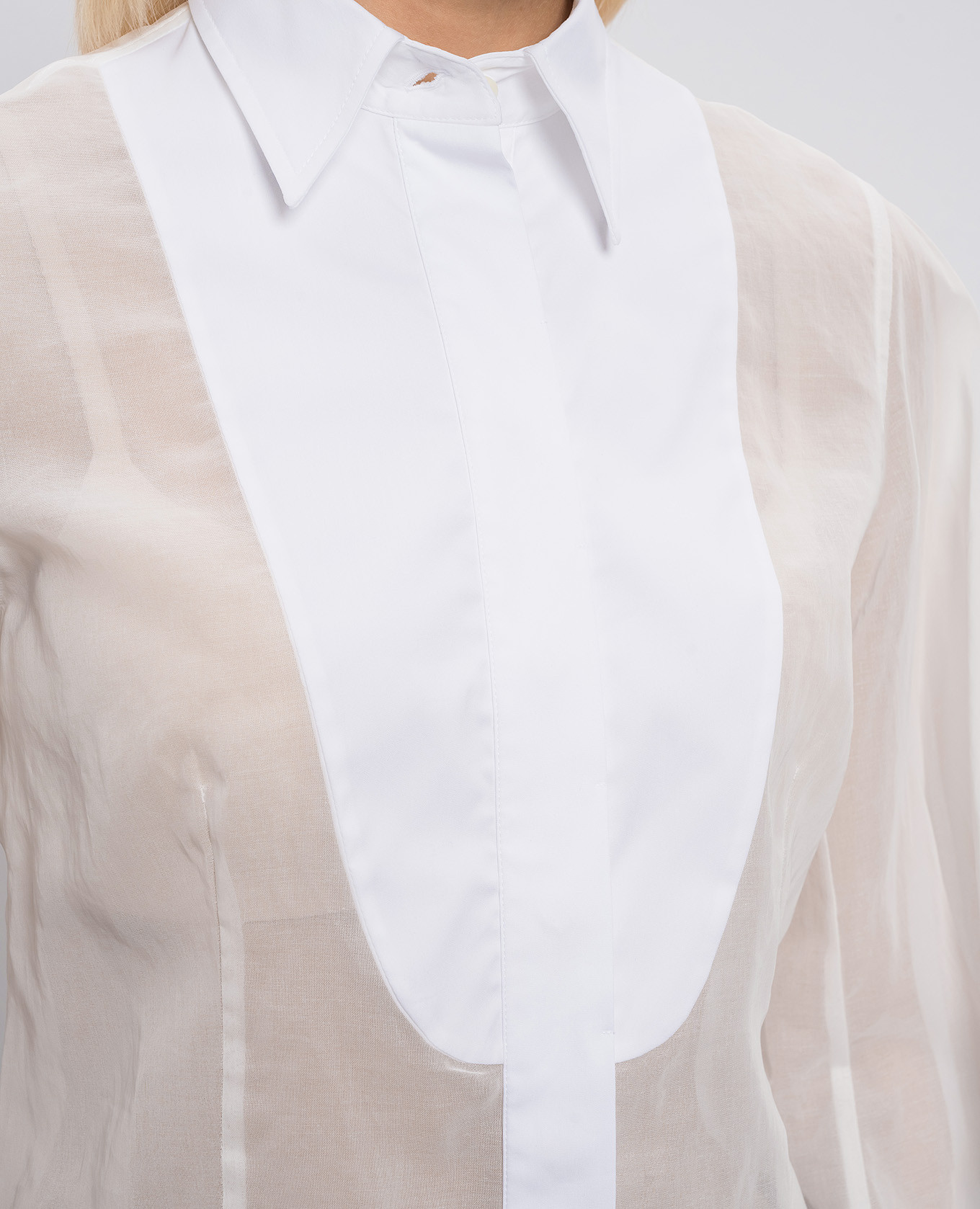 

White blouse with lantern sleeves Brunello Cucinelli