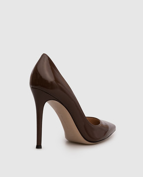 Gianvito Rossi Gianvito brown leather glossy shoes G2847015RIC