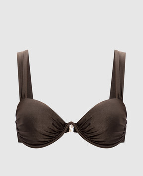 Simkhai Brown Anniston swimsuit top 1269044SW