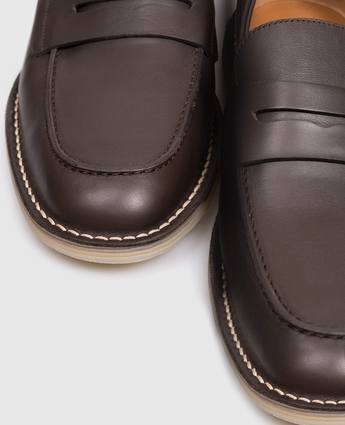 Brown leather loafers Dolce&Gabbana 5