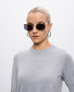 Off-White Gold sunglasses with OFF logo engraving OW2030760758