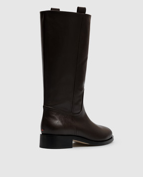 Aeyde Theo brown leather boots KB0747002003226