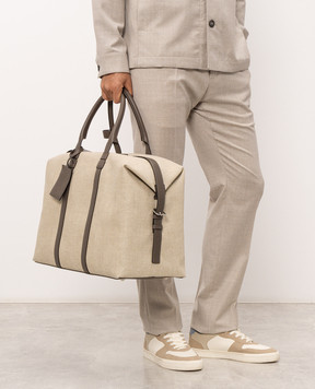Pini Parma Beige travel bag TRBAGCANVBEI