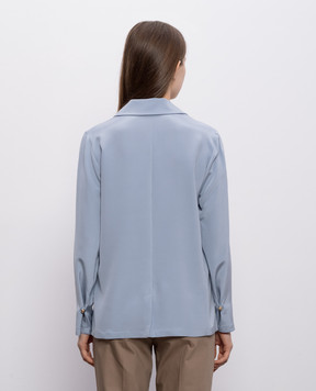 Max Mara Blue blouse with silk MXPAEDO