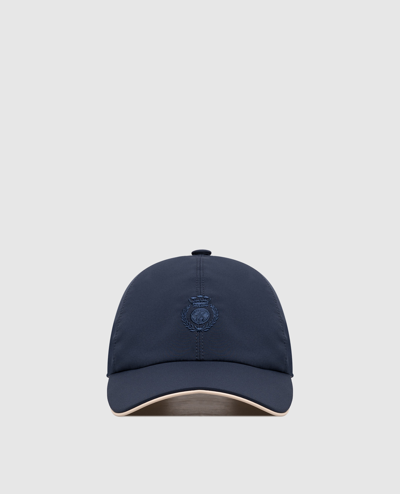 Blue cap with embroidery