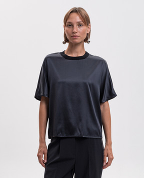 Peserico Blue silk blouse A06865B2372