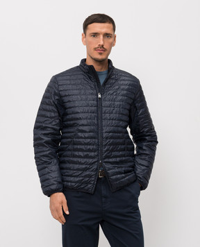 Woolrich Blue jacket with logo print CFWOOU2175MRUT5268