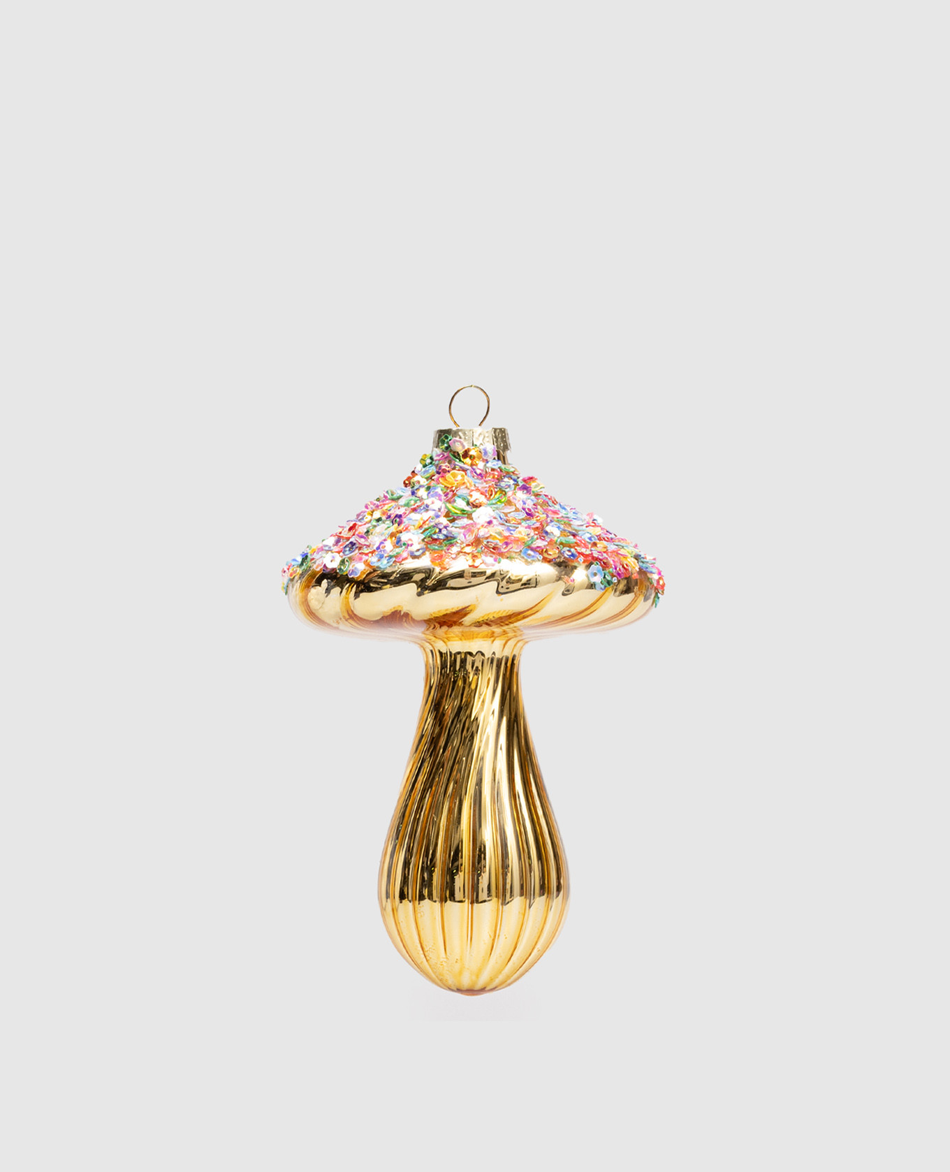 

Mushroom Christmas tree toy Shishi, Golden