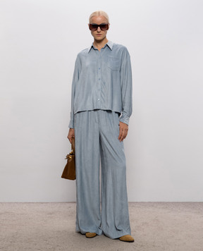 Peserico Blue corduroy pants A0405202246