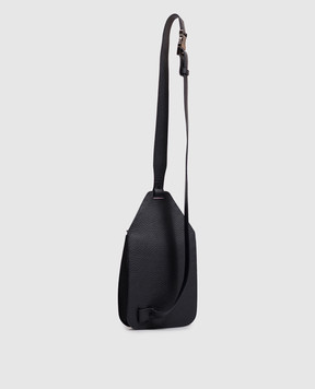 Stefano Ricci Blue leather sling bag with metal logo ND236UVD1VD