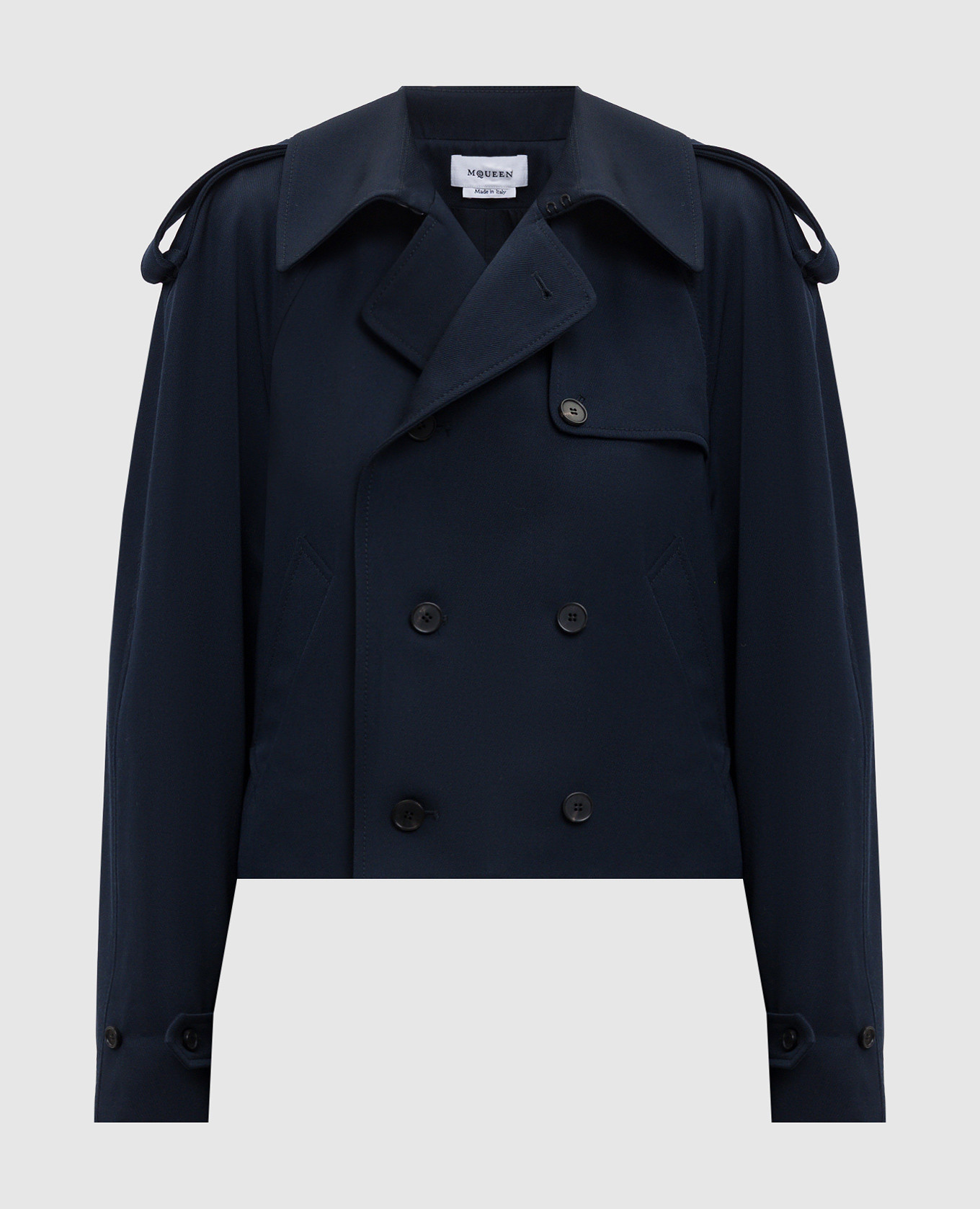

Blue double-breasted wool jacket Alexander McQueen