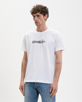 Off-White White T-shirt with print 44MAA027S26J007