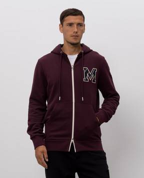 Moncler Burgundy sports jacket with monogram logo L20918G0000289AUJ