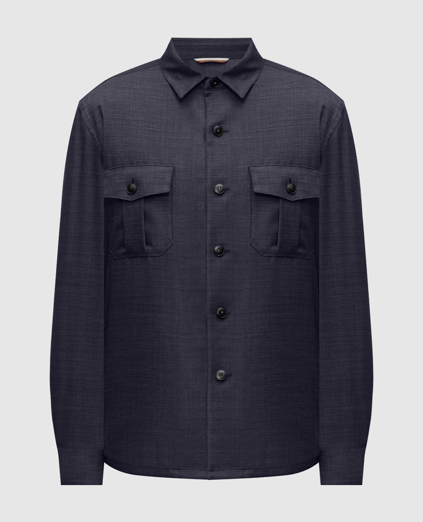 

Blue wool shirt Canali