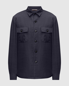 Canali Blue wool shirt AA0252431019