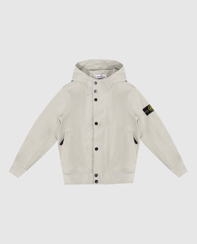 Stone Island Children's gray jacket with logo patch L1S164100001S0A2214