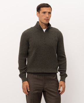 Agnona Green cashmere jumper K212U281K1213
