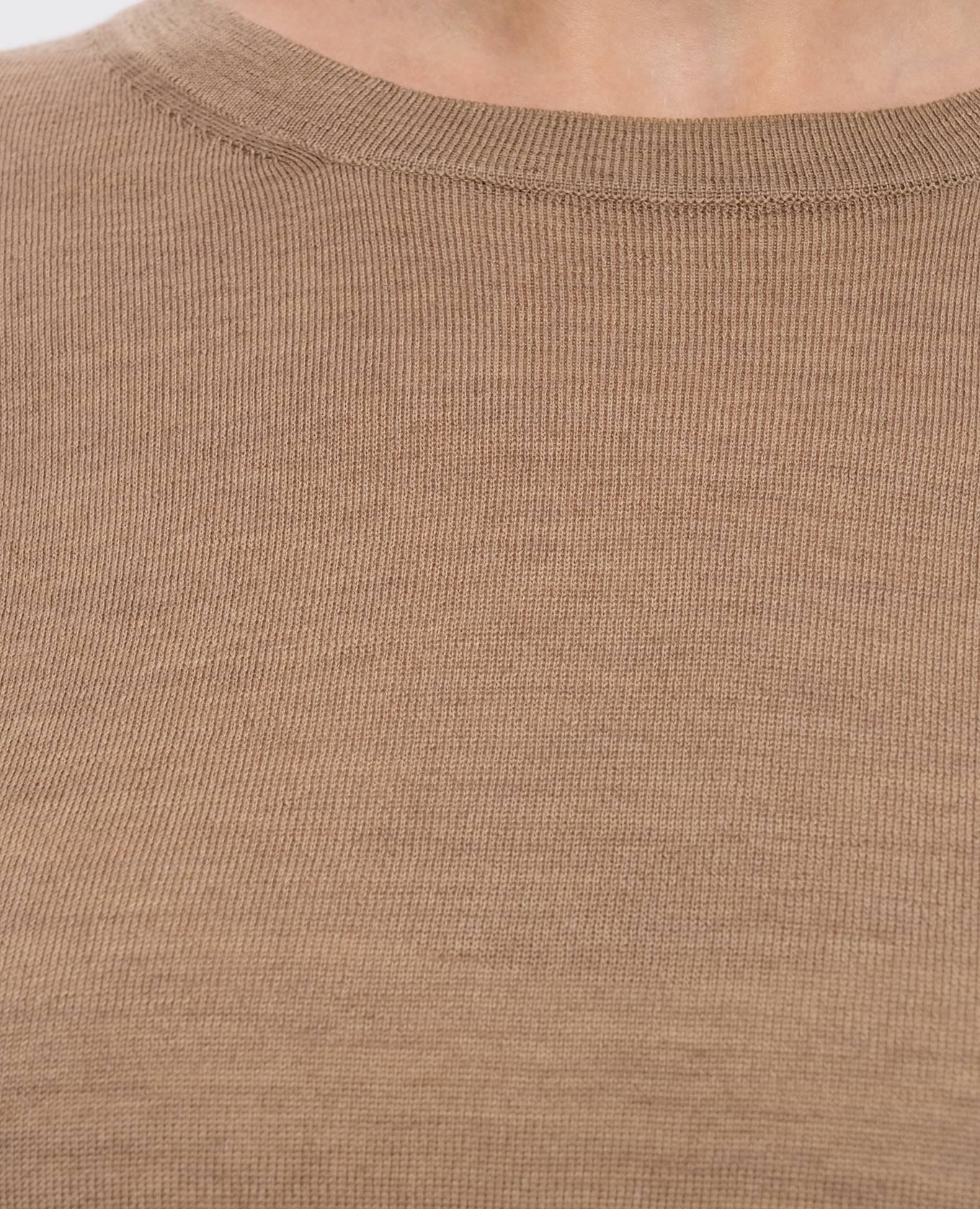 Beige Astra wool jumper Marco Pescarolo 5