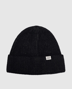 C.P. Company Black ribbed hat MAC291A006170A