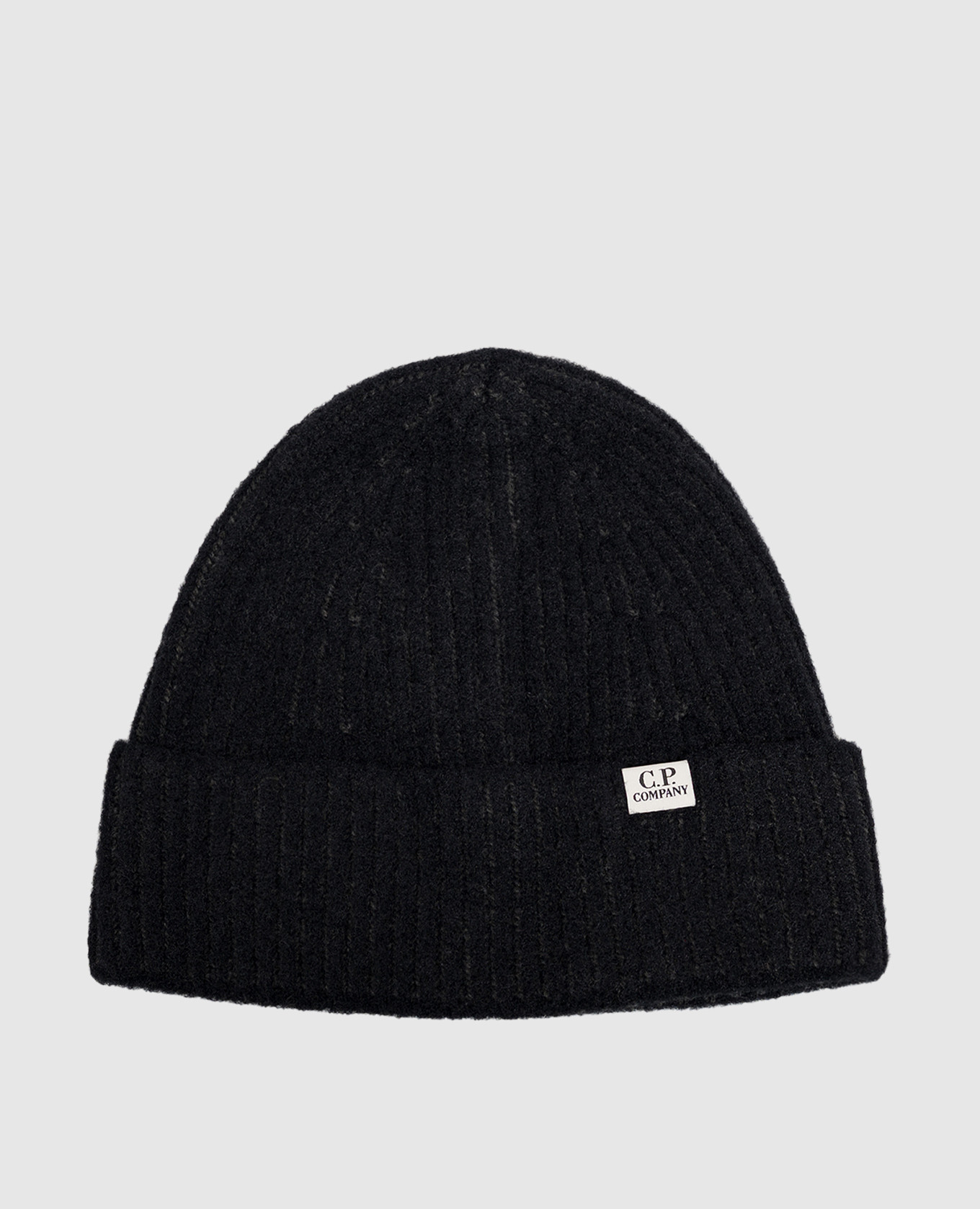 Black ribbed hat