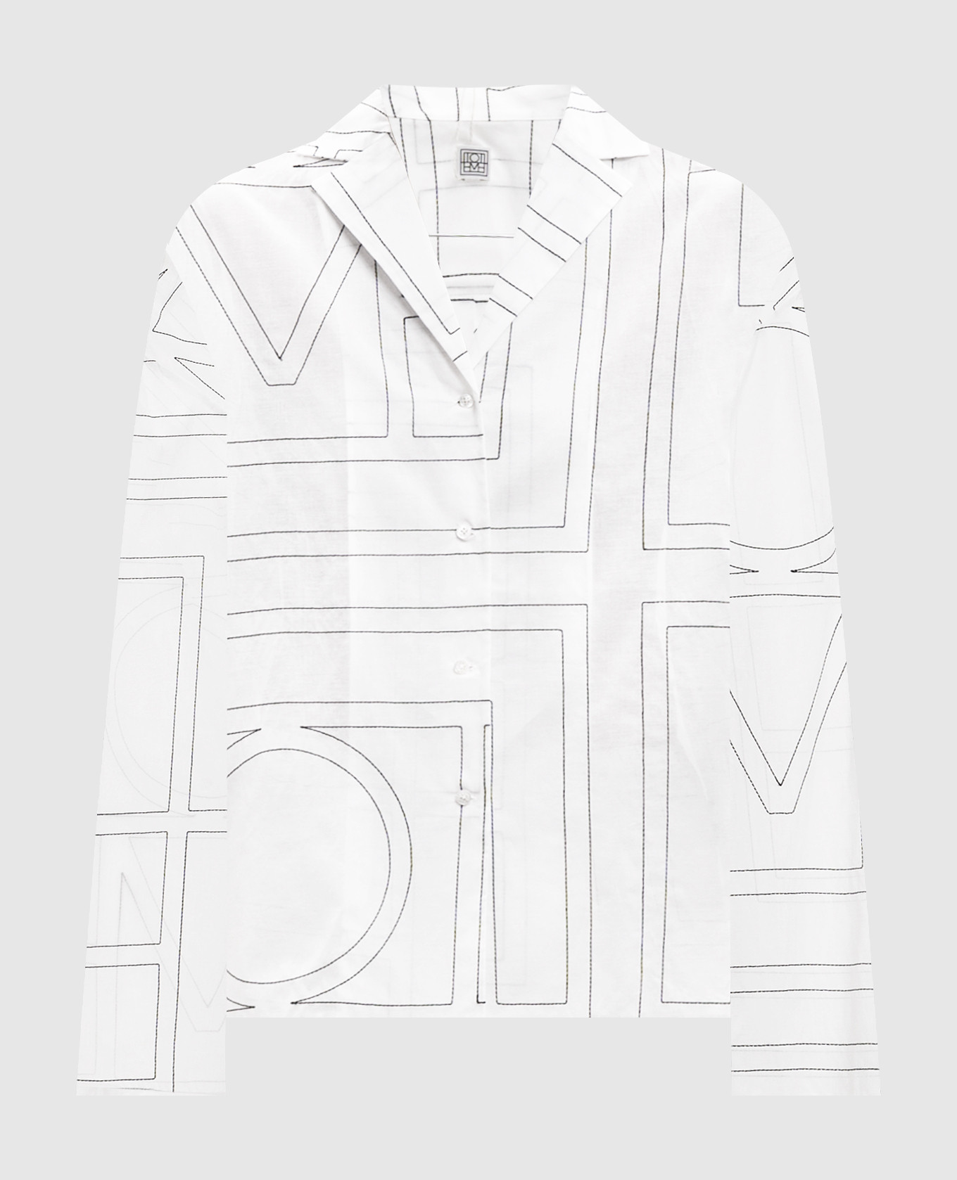 White shirt with contrasting monogram embroidery