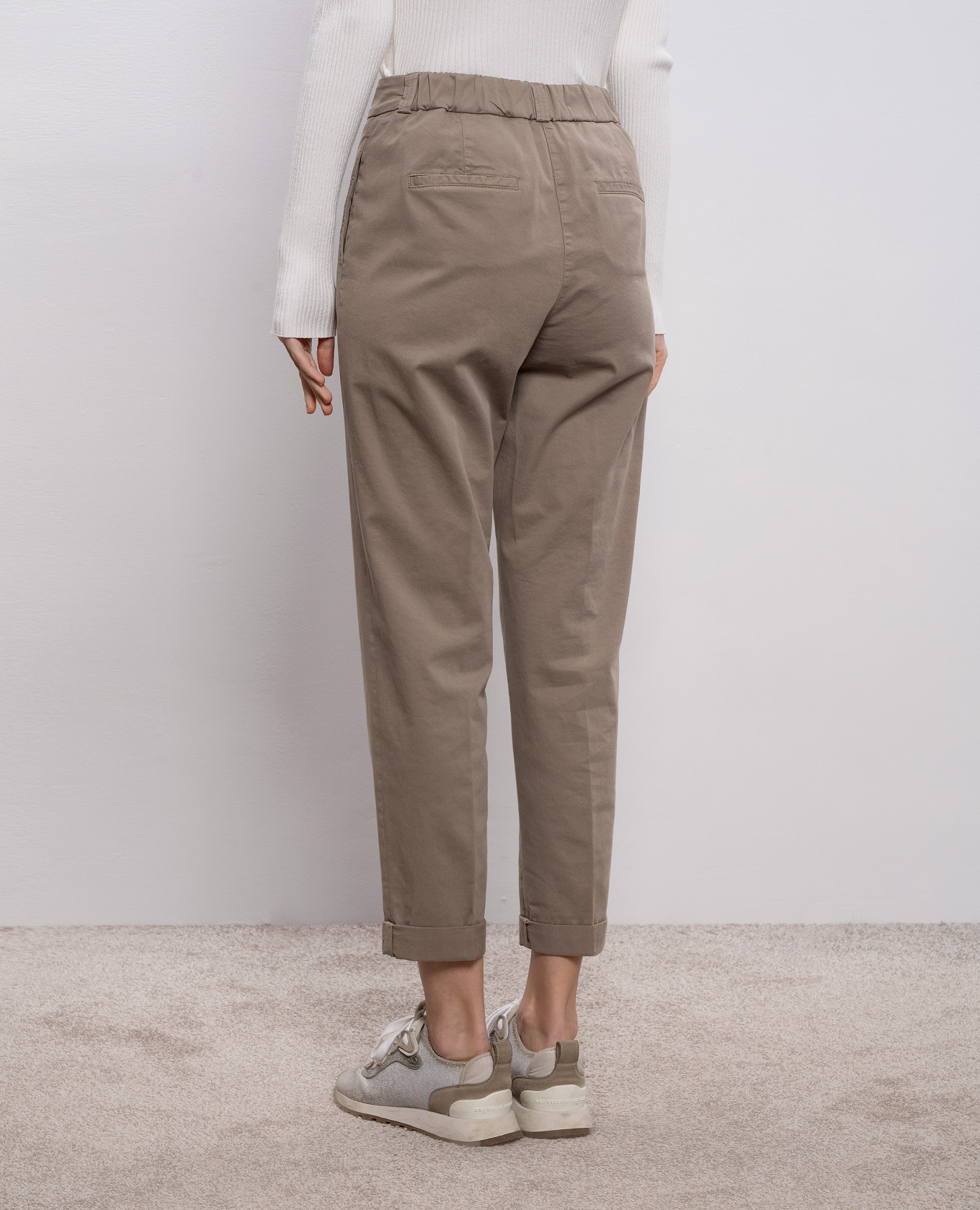 

Khaki pants with lapels Peserico