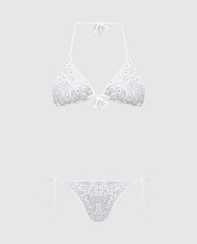 Venuja White Texano swimsuit with crystals BI002A
