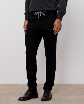 Marco Pescarolo Black wool and cashmere pants CARACCIOLO5429