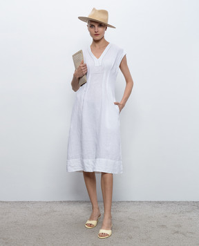 Peserico White linen dress M02404T001617