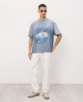 Misbhv Blue T-shirt with Moonlight Sonata print 260U143