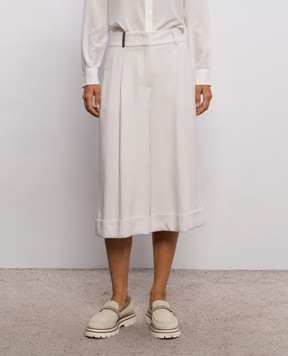 Peserico Pink corduroy culottes with lurex A0416605219