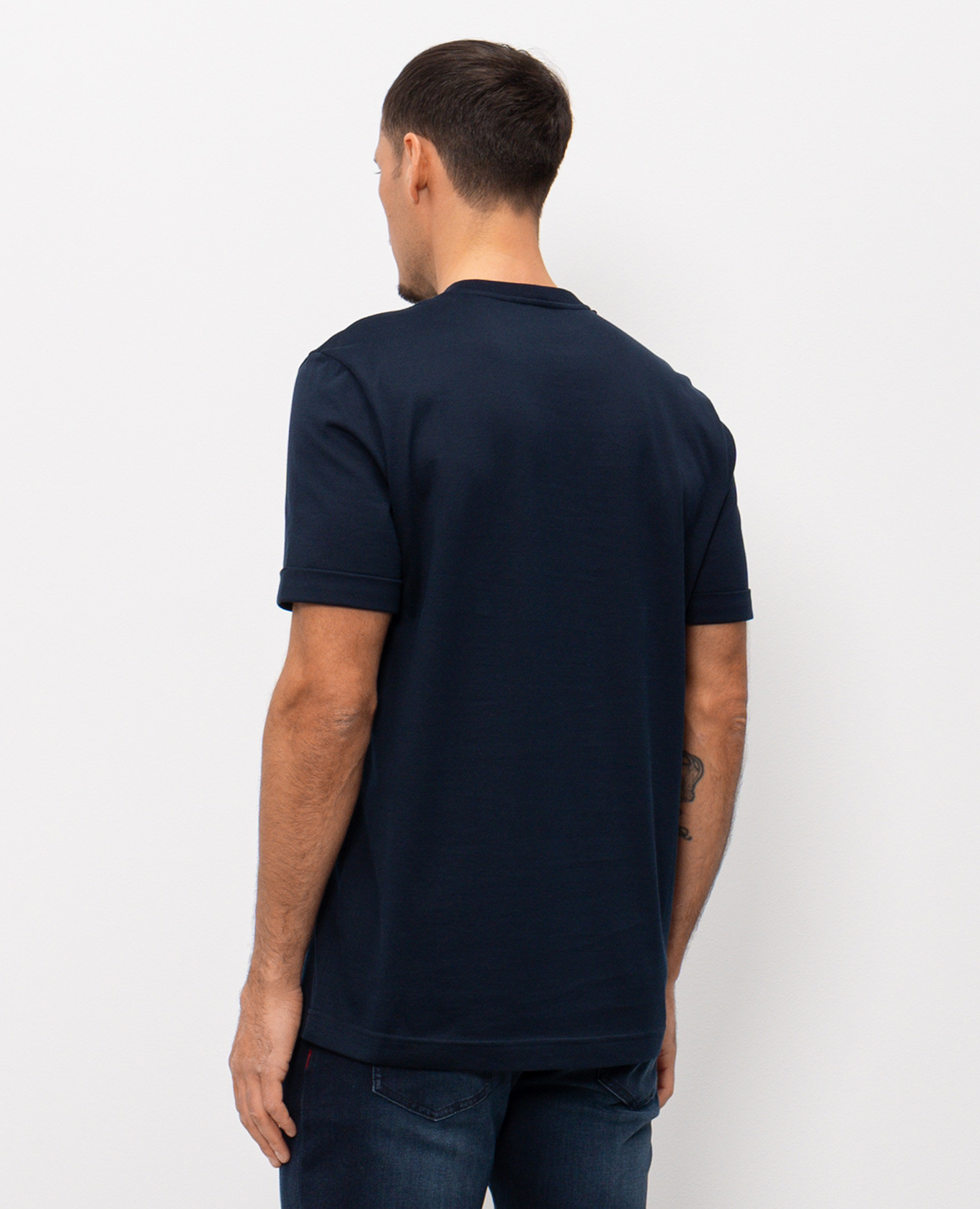 

Blue T-shirt with embroidered logo Kiton