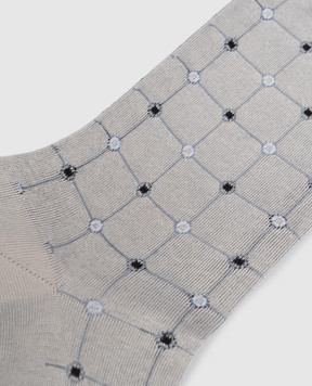Bresciani Gray checkered socks MC134RI1897XX