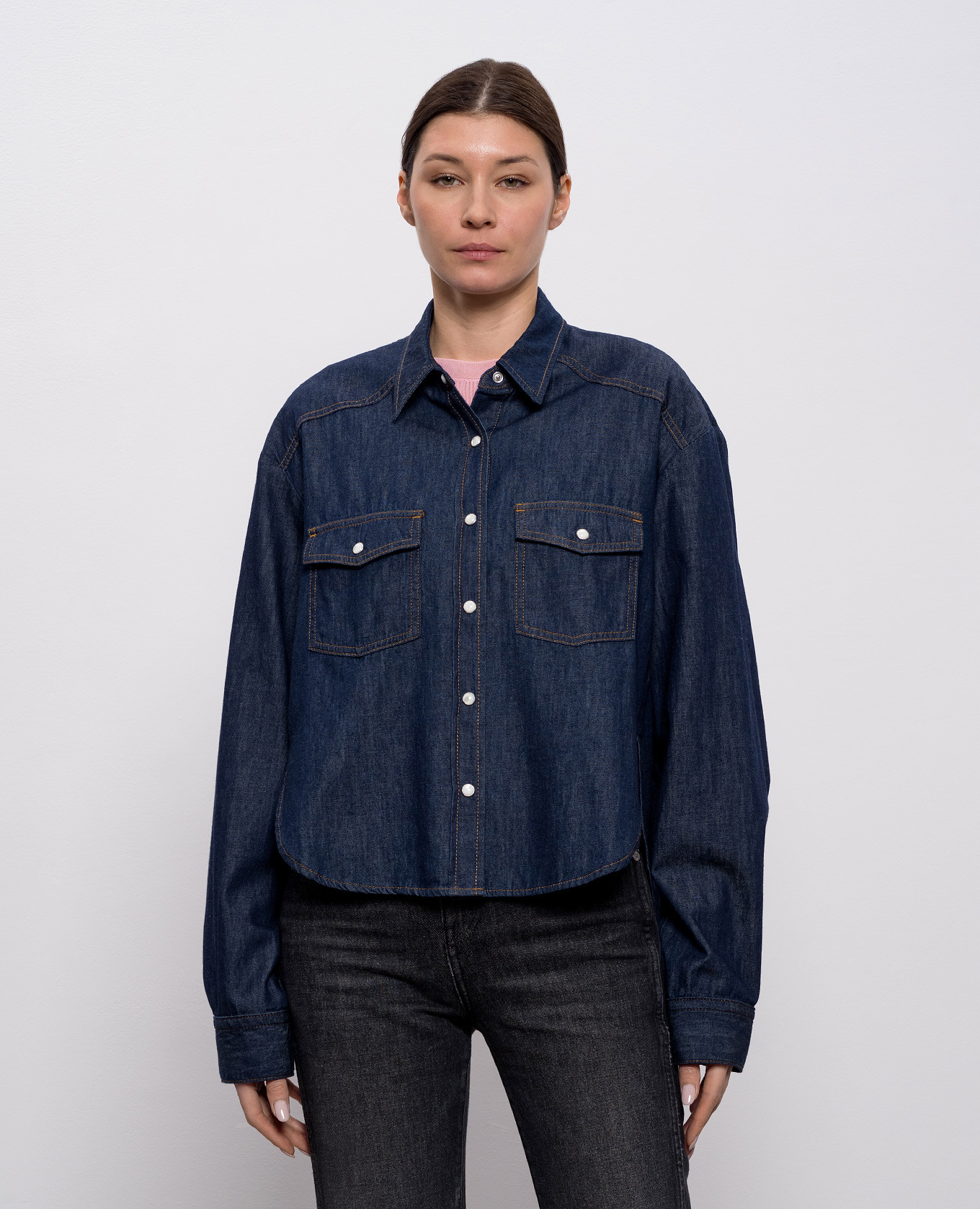 

Blue denim shirt Khaite